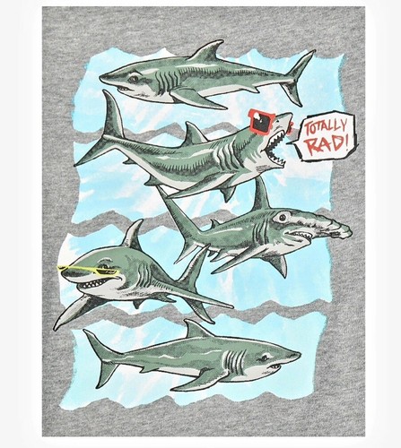 GARANIMAL BOYS "SHARKS TOTALLY RAD" 2-PIECE SHORT SET SIZE 6 NEW - Picture 2 of 3