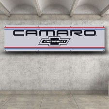 Chevrolet Camaro 2x8 ft Flag Banner Corvette Chevy Car Truck Racing Sign