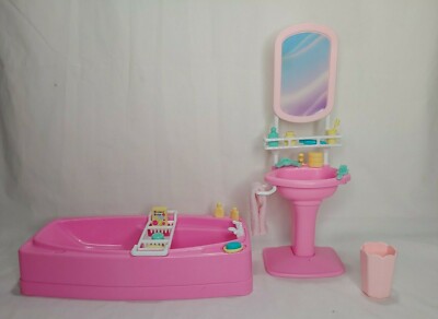Barbie So Much To Do Bathroom Set Bathtub Sink Mattel AND LOTS OF EXTRAS
