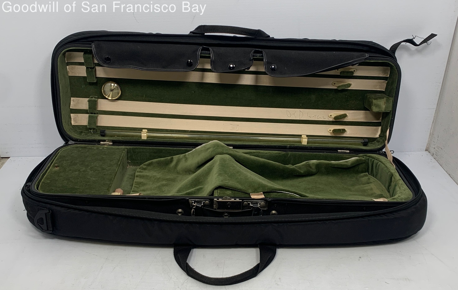 Cushy Padded Violin Hard Shell Case Outer Pocket With Double Handle Black eBay