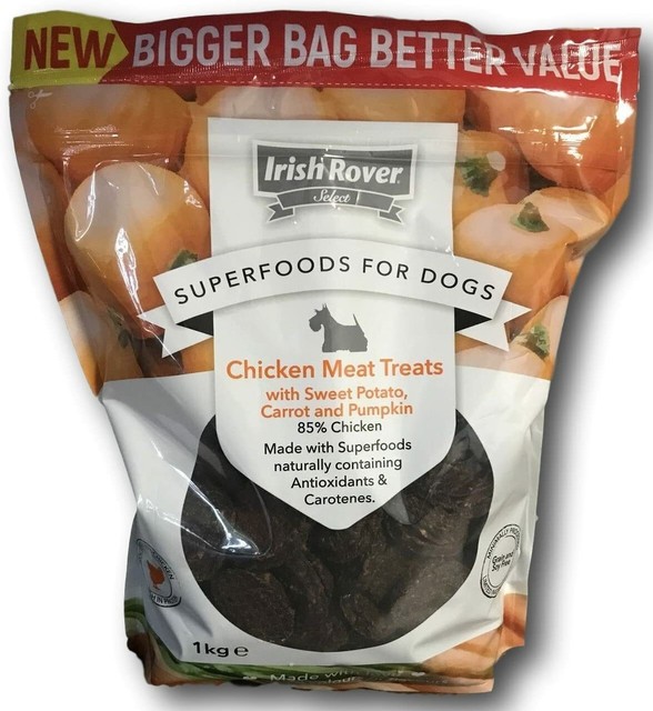 Irish Rover Super Foods for Dogs Chicken Meat Dog Treats With Sweet Potato 1kg for sale online