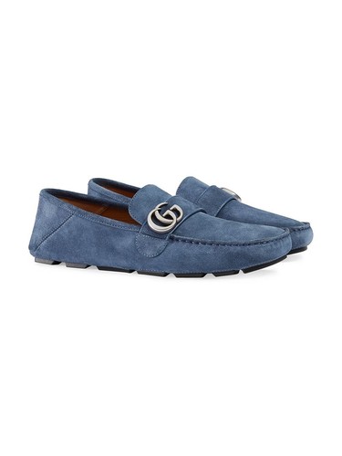 New In Box Gucci Noel Blue Suede GG 