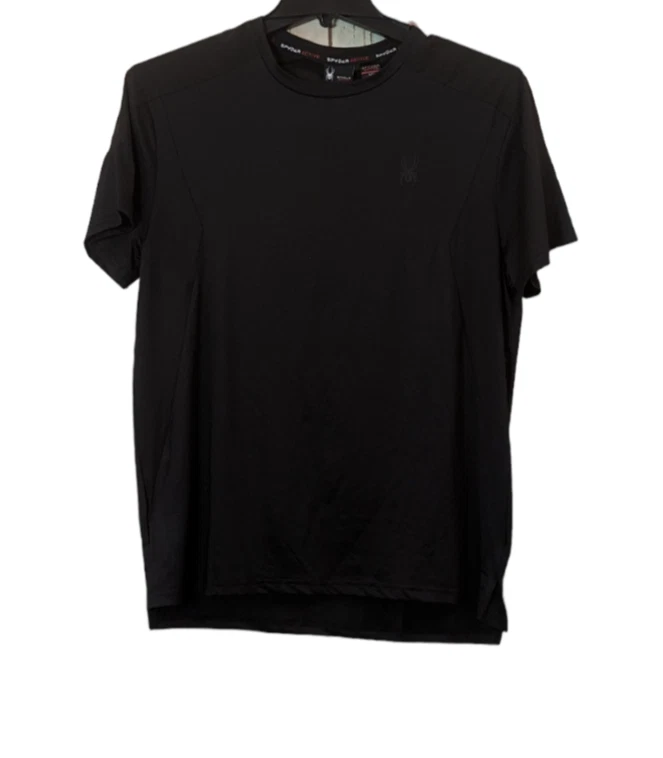 Spyder Active ProWEB Mens Size Medium Black Short Sleeve Crew Neck T-Shirt