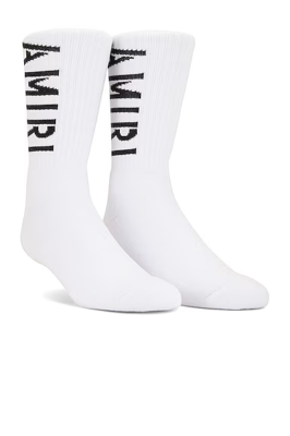 Amiri Stencil LOGO Crew Ribbed Socks Size 43-44 ( Size 10-11 Amiri Stencil LOGO Crew Ribbed Socks Size 43-44 ( Size 10-11