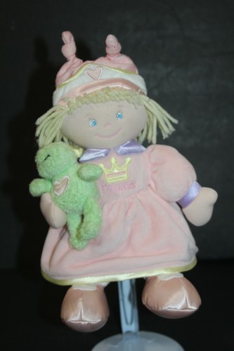 Baby Gund Princesa Bebé Muñeca Rubia Peluche Sostiene Rana Príncipe Vestido Rosa 58294 - Imagen 11 de 12