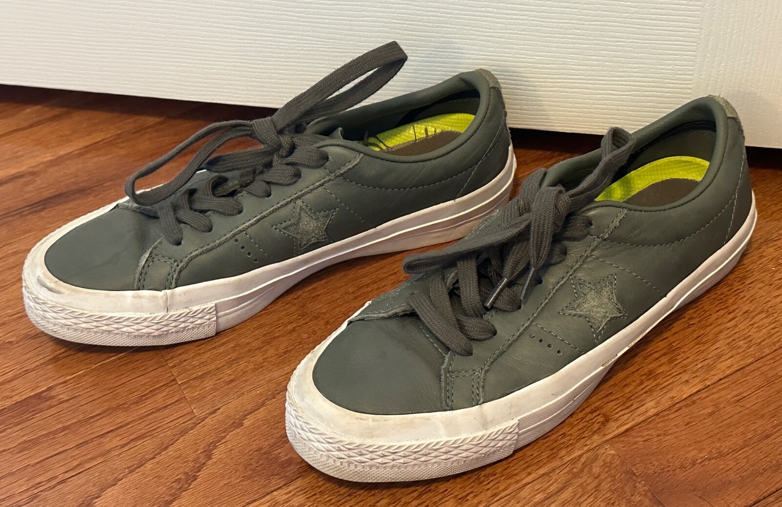 SAOLA Converse One Star Low Olive Submarine bianche taglia 4 5 M o 6 5 W 155546C pelle