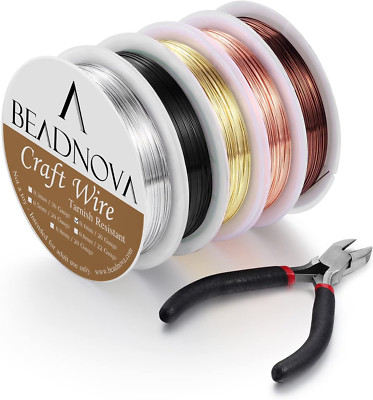 Beading Bead Stringing Wire Lot for Jewelry Making Supplies and Craft - 25 Gauge