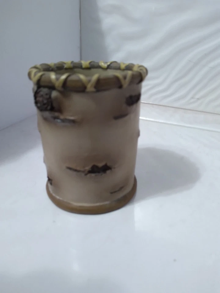 Wood Design Decorative Desk Pen Container knick knack  - Image 3 of 4