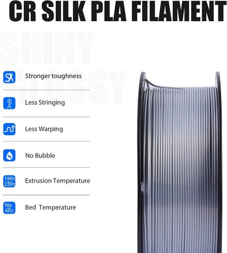 Creality Silk PLA Filament 1,75mm Filament für 3D Drucker mehrfarbig 1kg/Rolle - Bild 44 von 68