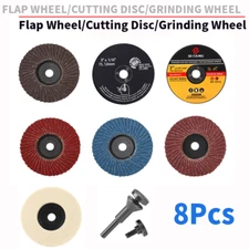 8Pcs 3 Inch Flap Wheel Cutting Discs Wheel With Madrel For Angle Grinder Cutting