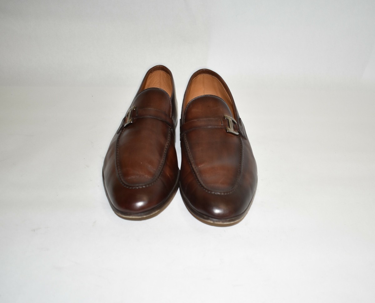 Magnanni Tonio Bit Loafer Brown Leather Size 10.5 M MSRP 