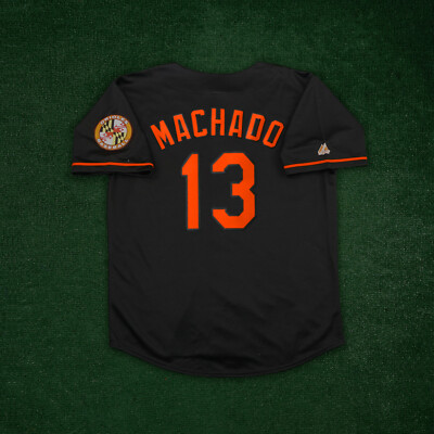 Manny Machado Baltimore Orioles Men's Alternate Black Jersey w/ Team Patch