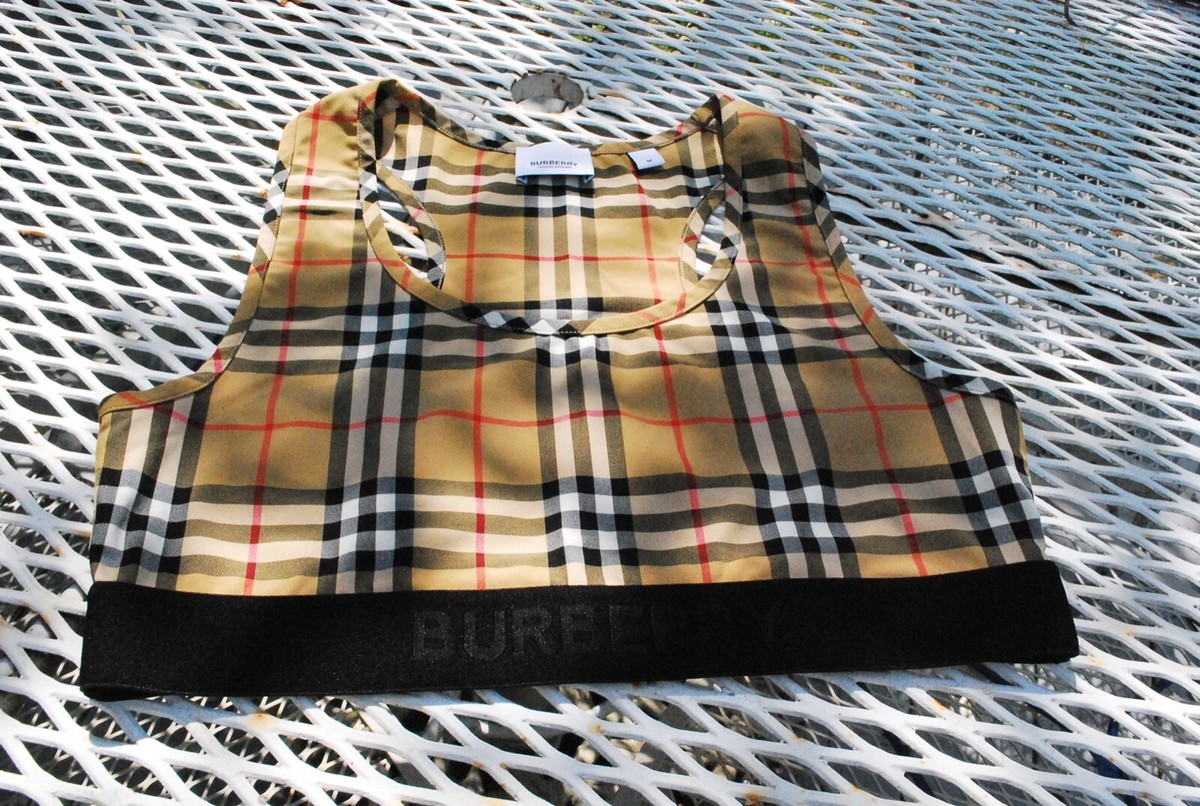 ブラジャー Burberry Bras and tops Burberry Check Sports Bra | Saks Fifth Avenue