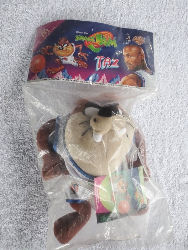TAZ 1996 McDonald's Space Jam Michael Jordan Tune Squad Plush Toys 