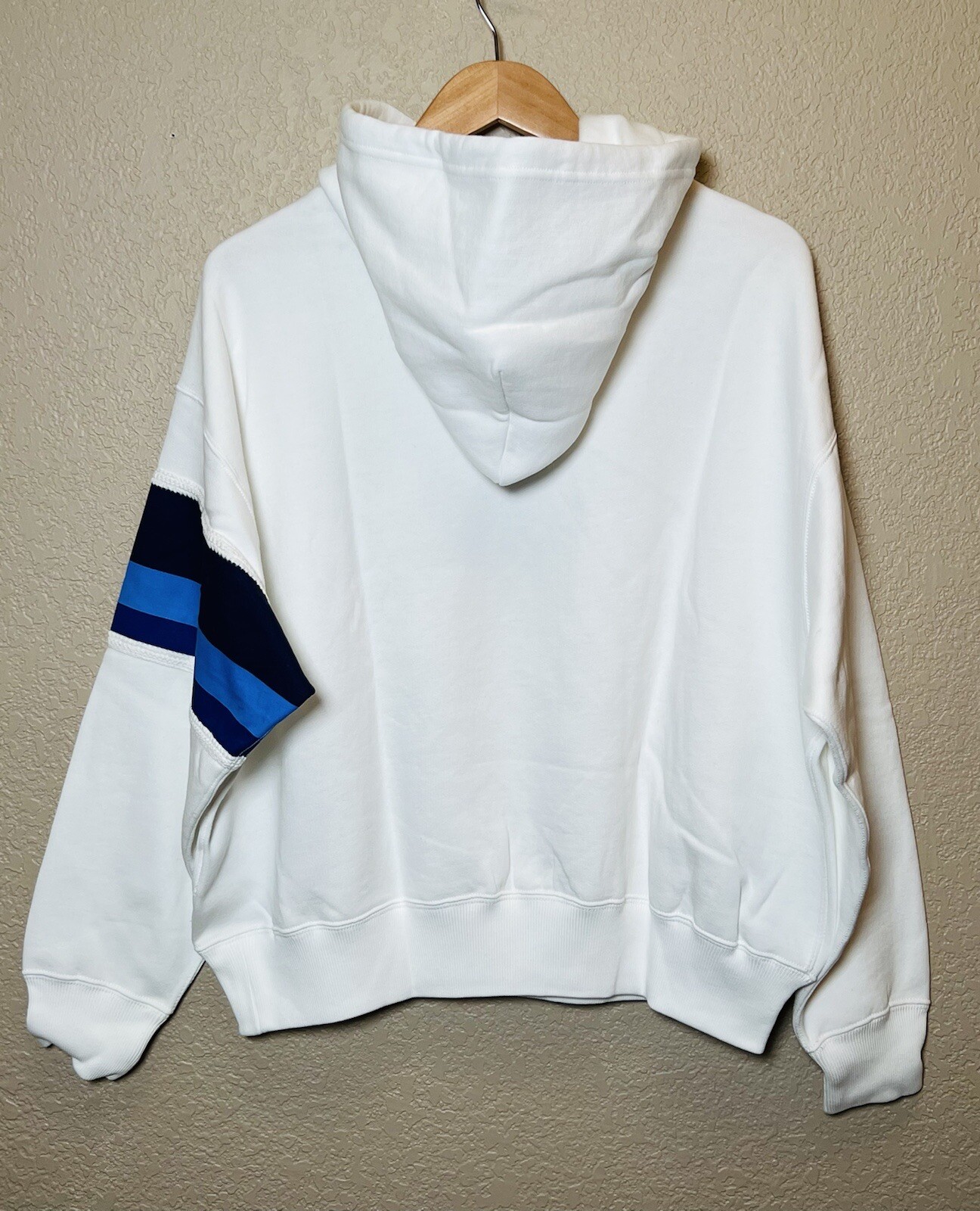 polo ralph lauren collegiate logo hoodie in white