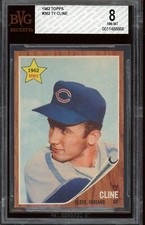 1962 Topps Baseball #362 Ty Cline BVG 8