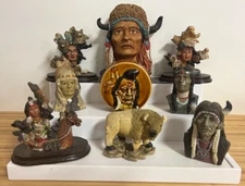 Native American from K's collection , 5 inch Chief bust Plus more