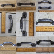 EMBOSSED PULL HANDLE  Cast Iron Rustic Handle For Furniture, Cabinets and Doors