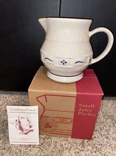 Vintage Longaberger Small Juice Pitcher 30082, Blue, New In Box