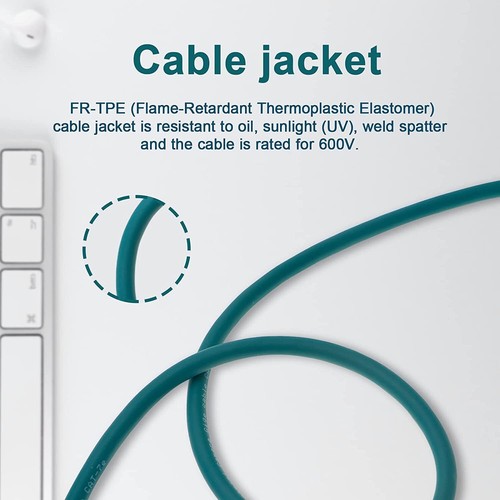 M12 8 Position X Code to RJ45 Ethernet Network Cable for Cognex Industrial Cable - Picture 3 of 10