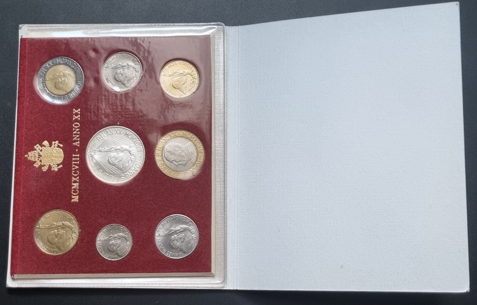 Moneta Papa Giovanni Paolo 2 Argento VATICANO PAPA GIOVANNI PAOLO II KAROL WOJTYLA SERIE DIVISIONALE MONETE