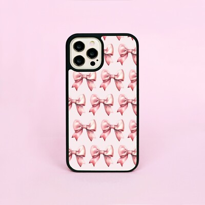Pink Bow Bows Ribbons Coquette Girl Aesthetic Phone Case/Cover For iPhone |  eBay