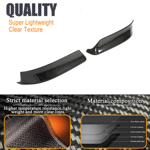 Para BMW SERIE 3 E46 M3 2000-06 carbono labio delantero aletas parachoques alerón divisor - Imagen 7 de 11