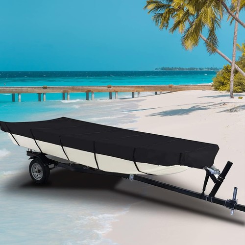 Jon Boat Cover 12ft Long Waterproof All-Weather Protection Beam Width up to 56in - Picture 7 of 7