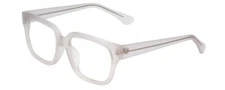 Gotham Style 254 Men Square Designer Reading Glasses in Matte Clear Crystal 54mm