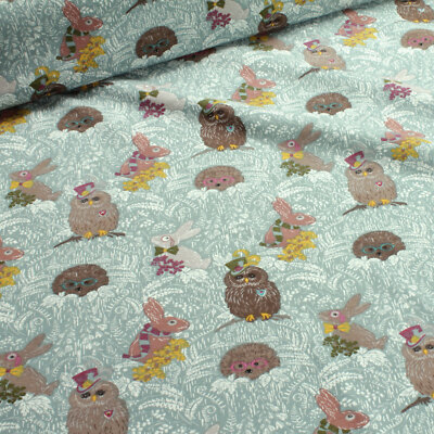 Stoffmarkt Holland Stoff GÃ¼nstig Online Bestellen Jersey Eule Aus