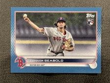 CONNOR SEABOLD Red Sox 2022 Topps Mini Baseball card #524 BLUE Parallel # 2/10