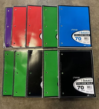 Notebooks Lot of 15 Spiral Notebook School College Ruled Random Color Top Flight