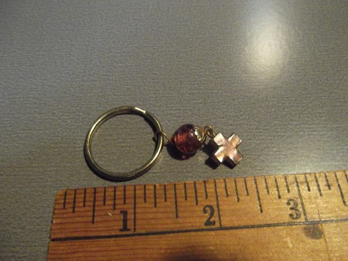 Unique Collectible Key Chain Metal 2"in Mini Homemade Cross - Picture 3 of 4