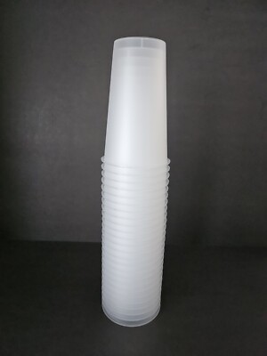 25 Disposable Heavy Duty Tall Plastic 16 oz Cups With Sip Lids Great for  Favors | eBay