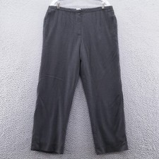 Armani Collezioni Womens Straight Leg Wool Blend Pants 12 Gray High Rise Vintage