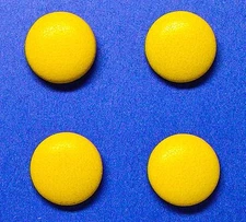 4 pcs MADE IN USA  21 mm genuine yellow leather jacket coat buttons, metal loop