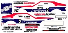  2 Hans Stuck Eterna BMW M1 1980 1/64th HO Scale Slot Car Waterslide Decals