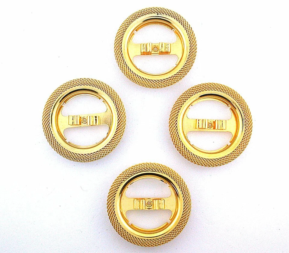 CUATRO COLORES DORADOS MALLA 30MM REDONDO CABUJÓN CABINA MEDIO DÓLAR BOLO MONTAJE CORBATA Foto 2 de 2