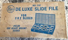 Vintage 1960s Logan No 110 Metal Deluxe Slide File in original Box - never open