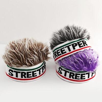 Neuheit Mütze mit Perücke Schirmmütze Cosplay Kostüme Zubehör Strickmütze für