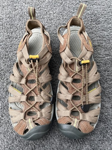 Keen Damen-Sandalen 8 Whisper Trail Wasserfische Camp Fersenriemen Kordelzug braun - Bild 7 von 17