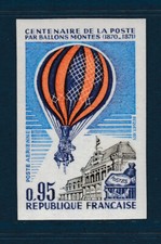 timbre France non dentelé  avion  ballon monté   1971 num PA 45 **