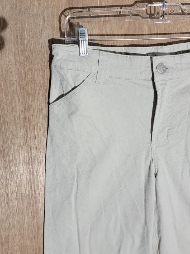 circo girls khakis pants size 16 straight adjustable waist flat front beige - Image 2 of 4