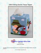 Fishing/Fisherman Gnome Boutique Tissue Topper-Plastic Canvas Pattern or Kit