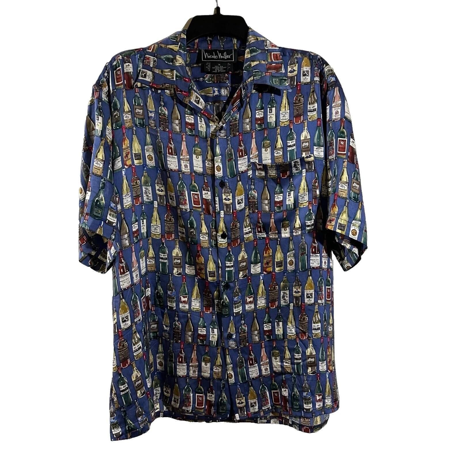 Рубашки Nicole Miller шелковые повседневные на пуговицах мужские