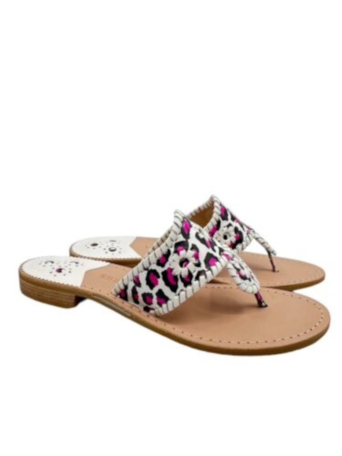 Женские белые сандалии-стринги JACK ROGERS с открытыми ушками, слипоны на ремешках, 7,5 М