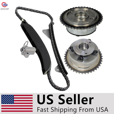 Engine Timing Chain Kit Camshaft Phaser Compatible with Hyundai Elantra Tucson