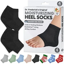 Moisturizing Heel Socks for Cracked Heel Treatment - 2 Pairs - Socks for Dry ...