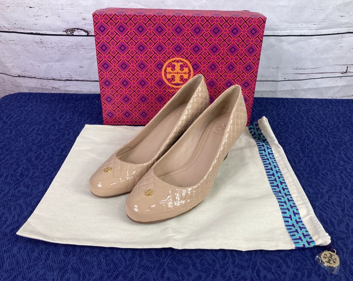 Tory burch nude wedges sales