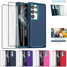 For Samsung Galaxy S23 Ultra S23+ Case Rugged Shockproof Cover Screen Protector